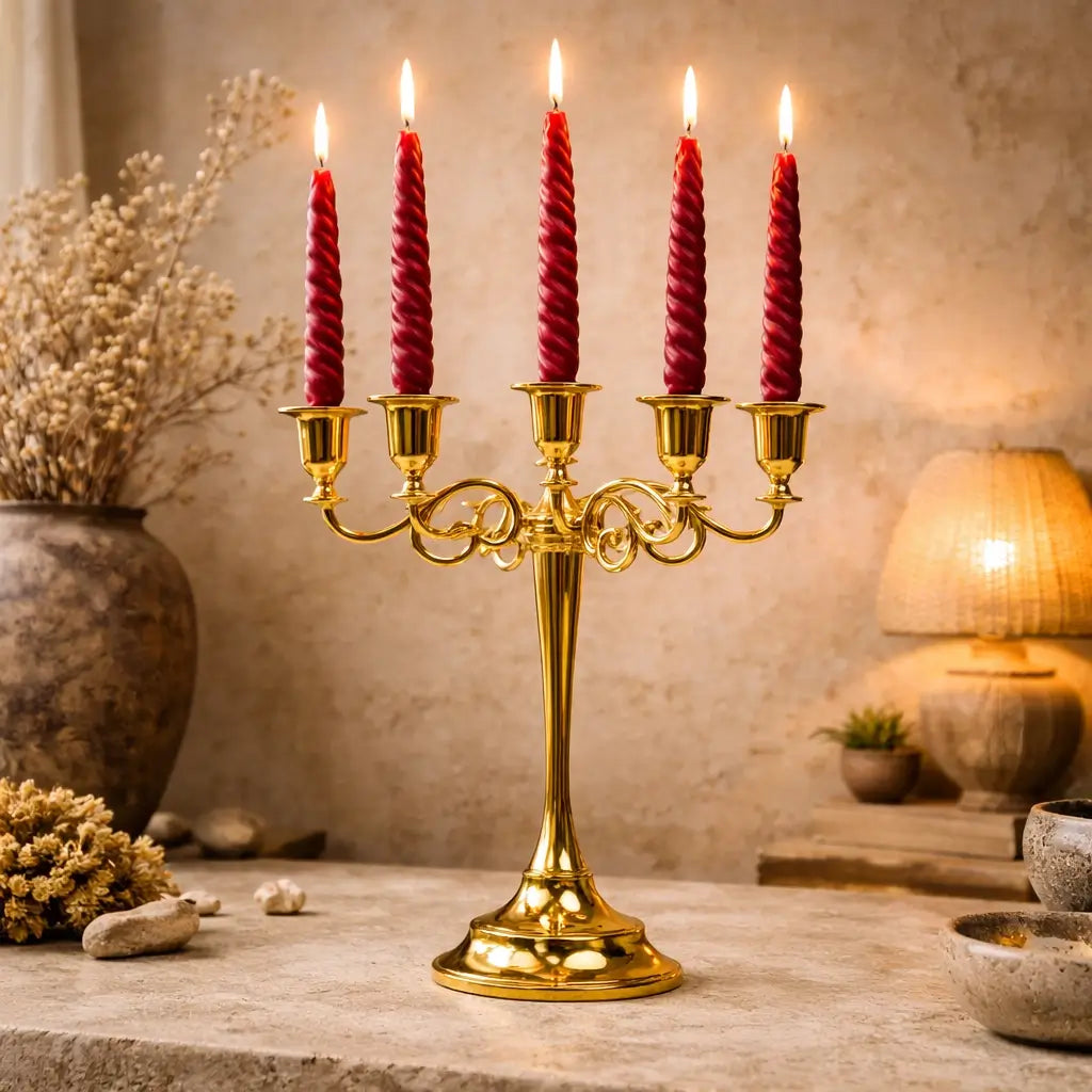 Gilded Spiral Serenade Candelabra