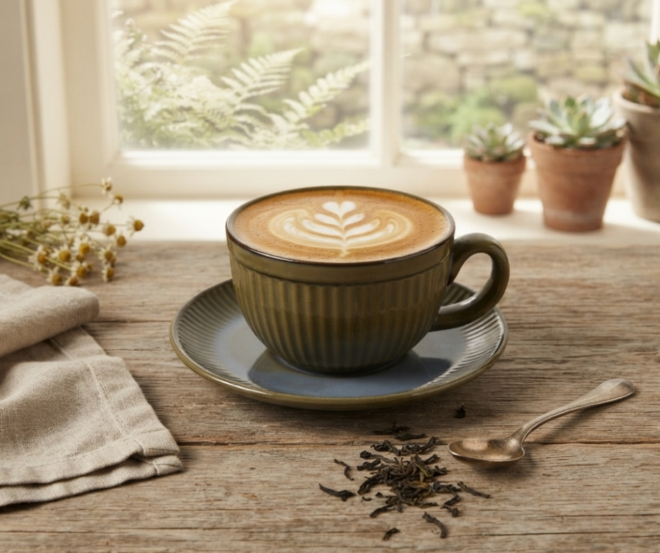 Ribbed Caramel Teacup