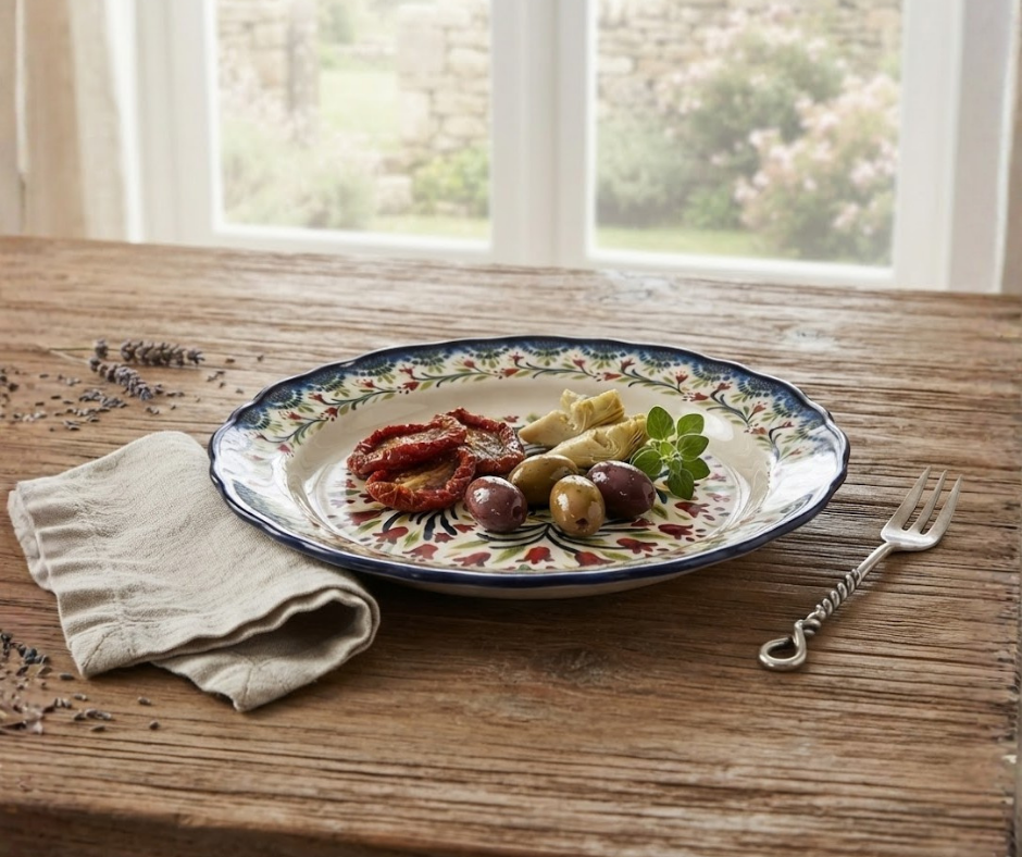 Crimson Blossom Plate