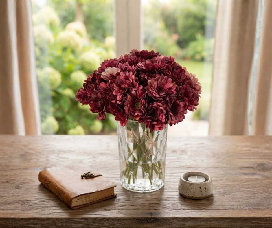 Wine-Toned Daisy Bouquet