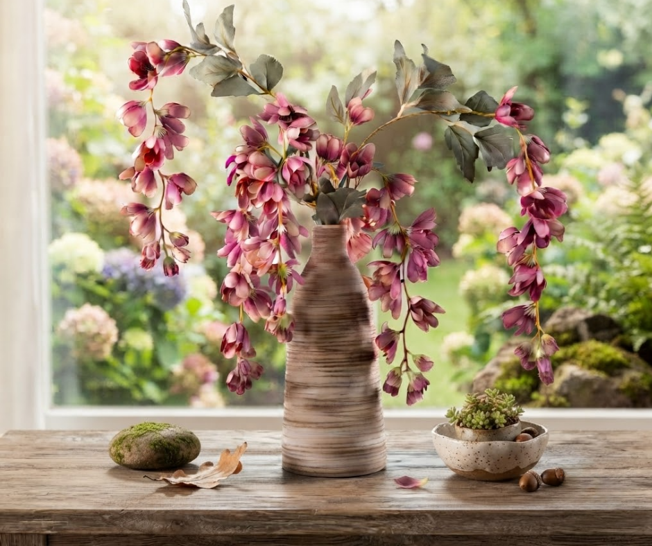 Cascading Pink Blossom Stem
