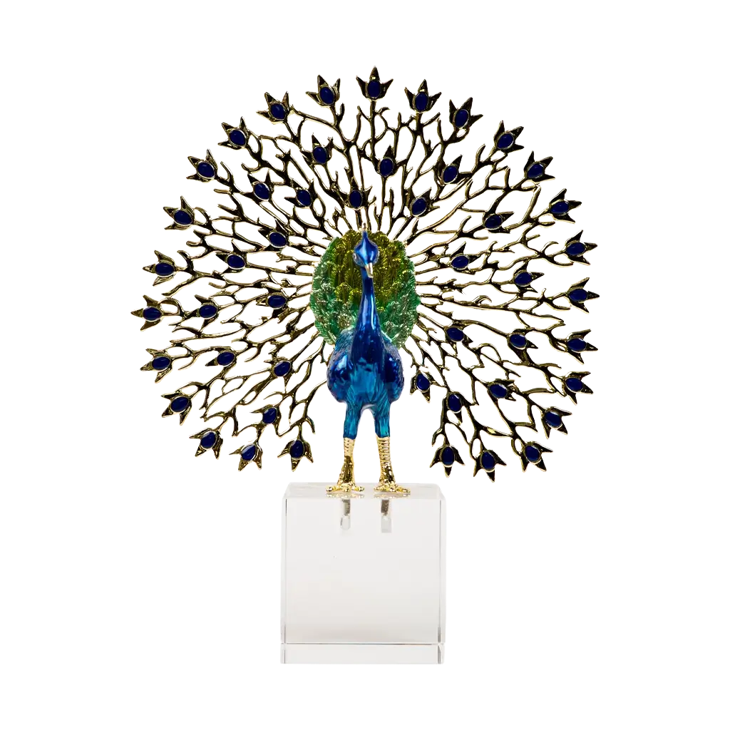 Peacock Crown Display Accent