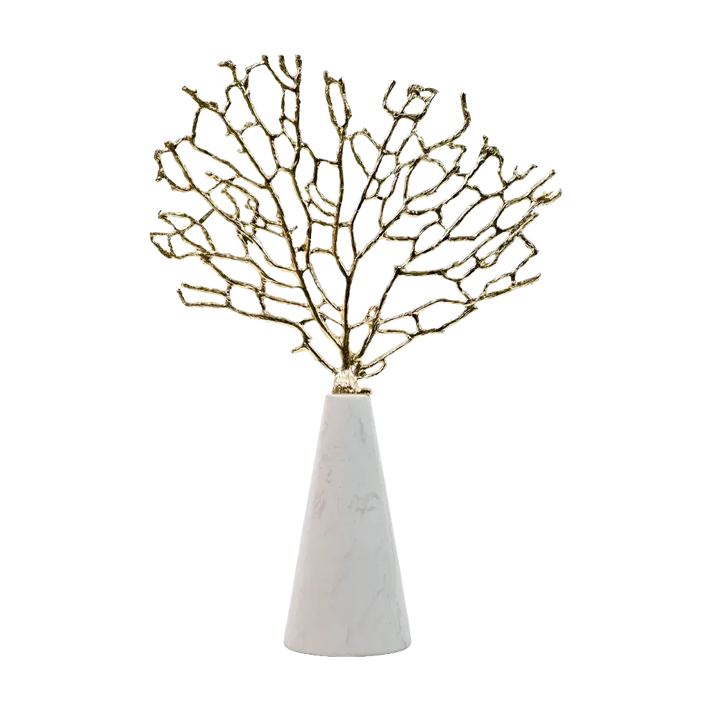 Gilded Branch Marble Piece