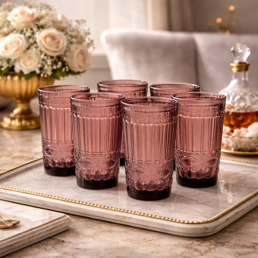 Rosette Rhapsody Highball - Set of 6