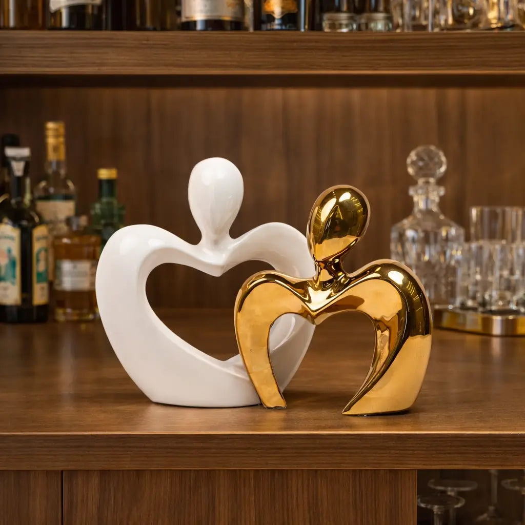 Two Hearts, One Home Sculpture Set