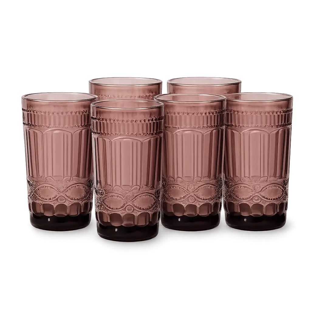Rosette Rhapsody Highball - Set of 6