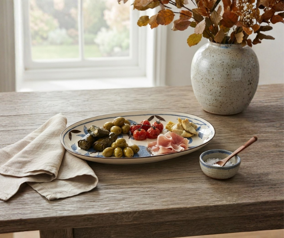 Botanical Blue Platter