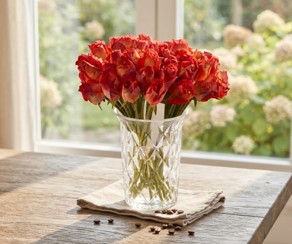 Flame Rose Bouquet