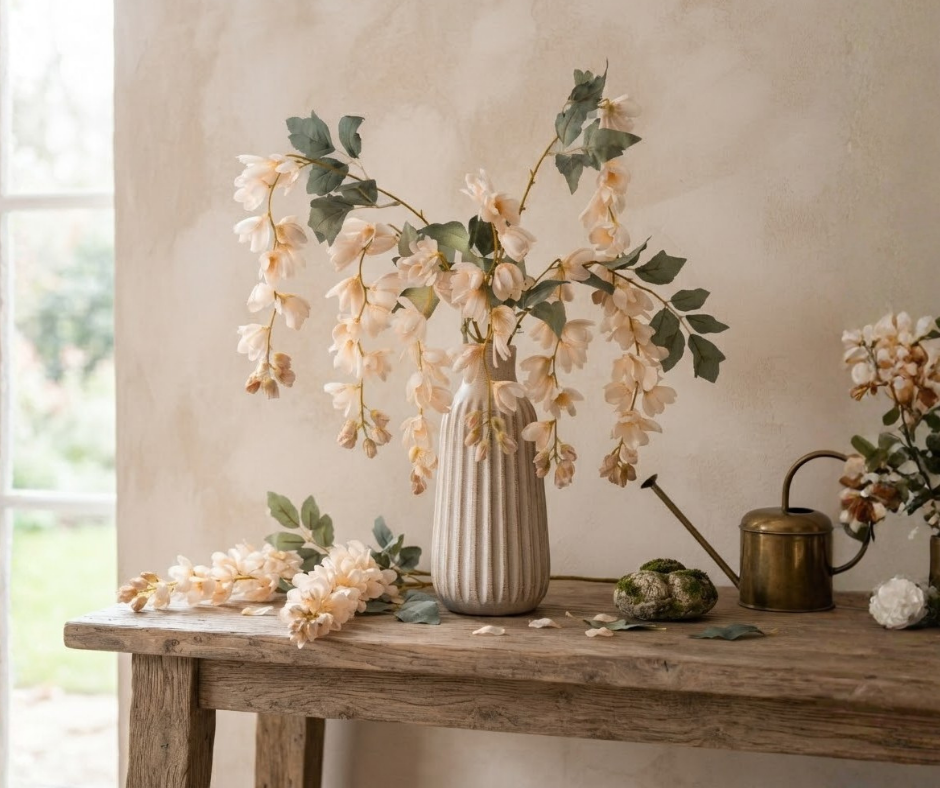 Cascading Cream Blossom Stem