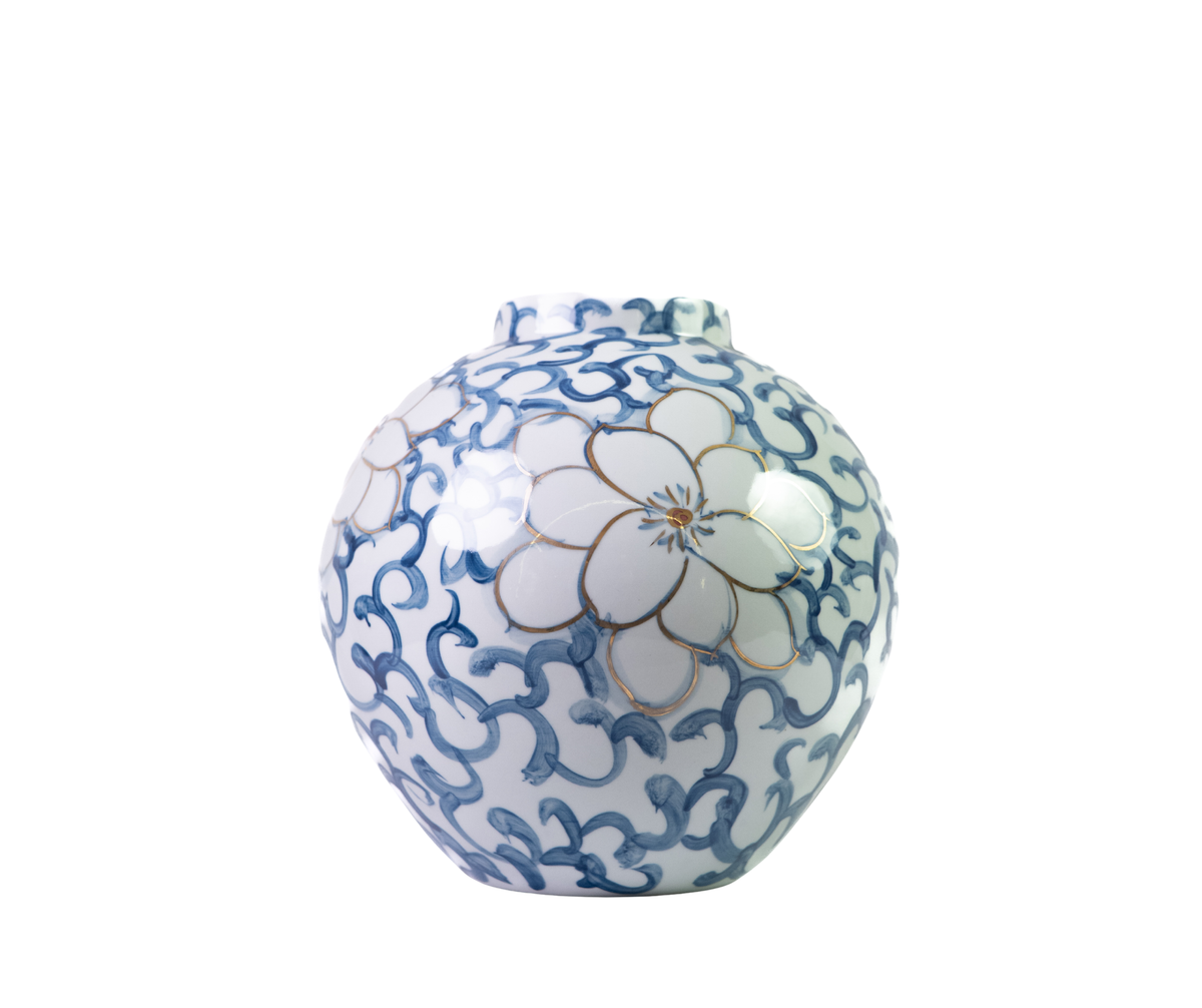 Indigo Petal Vessel