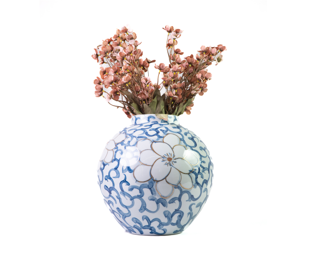 Indigo Petal Vessel
